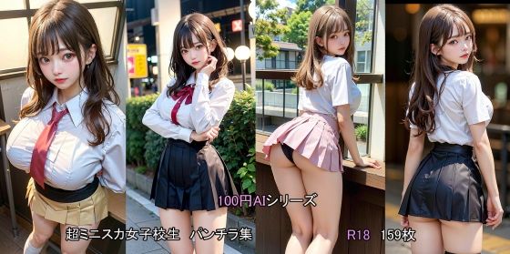 【100円AIシリーズ】超ミニスカ巨乳女子校生〜J〇パンチラ集3〜